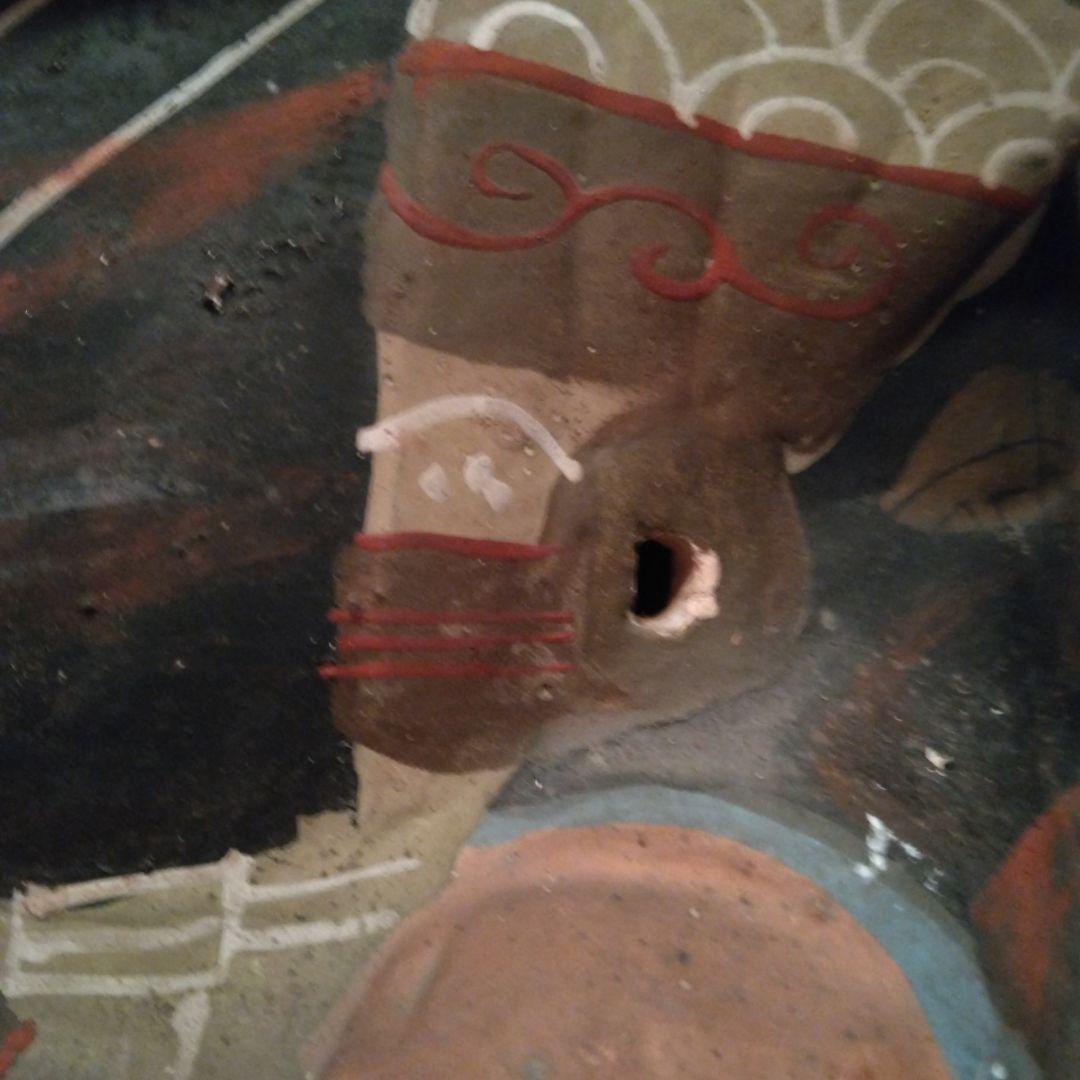 古い　福助さん　置物　骨董　大きな　開運　縁起物