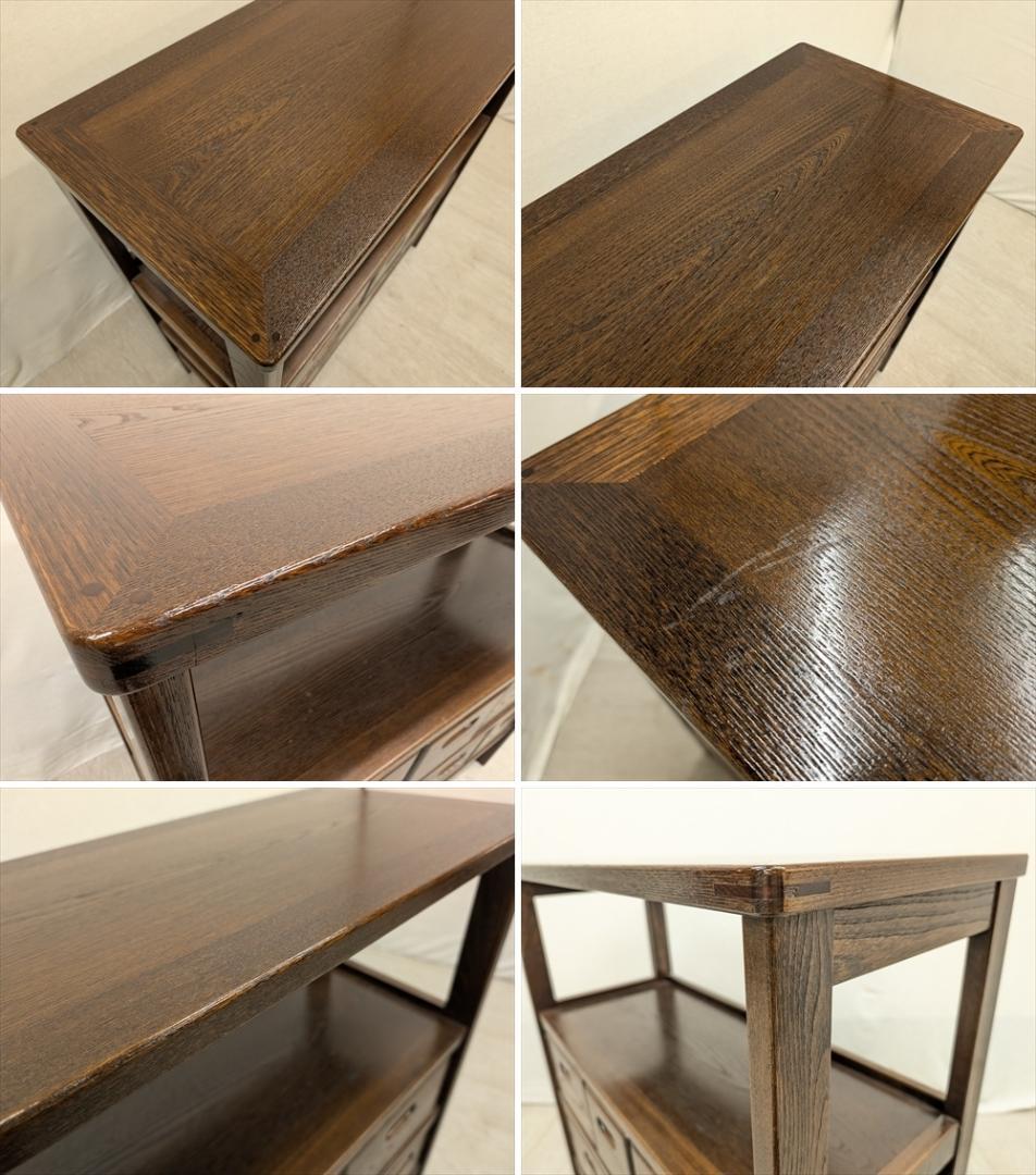 美品　ニレ材　無垢　遊木民　北海道　整理箱　収納棚　オープンラック　キャビネット