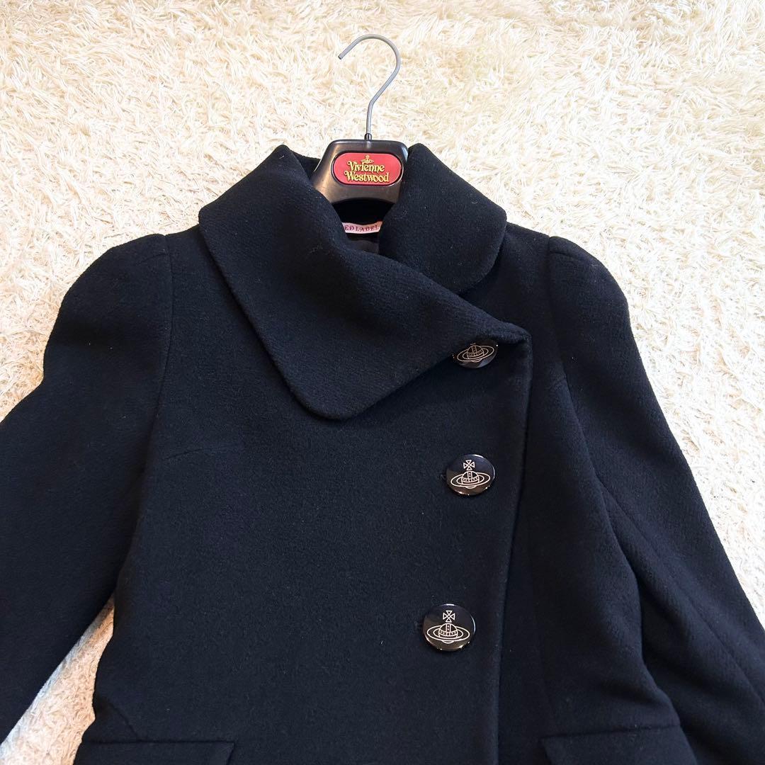 【極美品超希少✨️ヴィヴィアンウエストウッド】 ファーウールコート オーブボタン