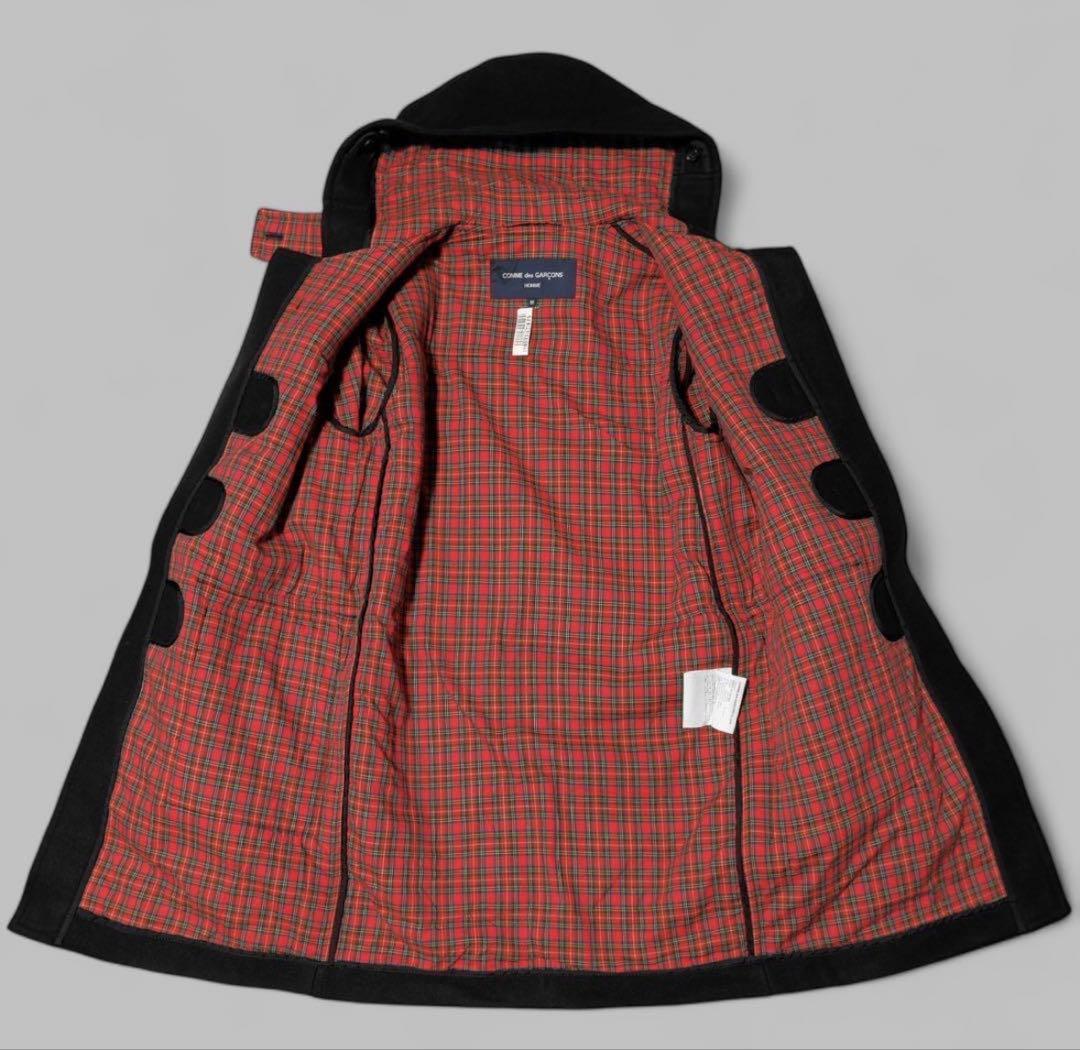 美品★COMME des GARCONS HOMME★ダッフルコート★黒 赤★M
