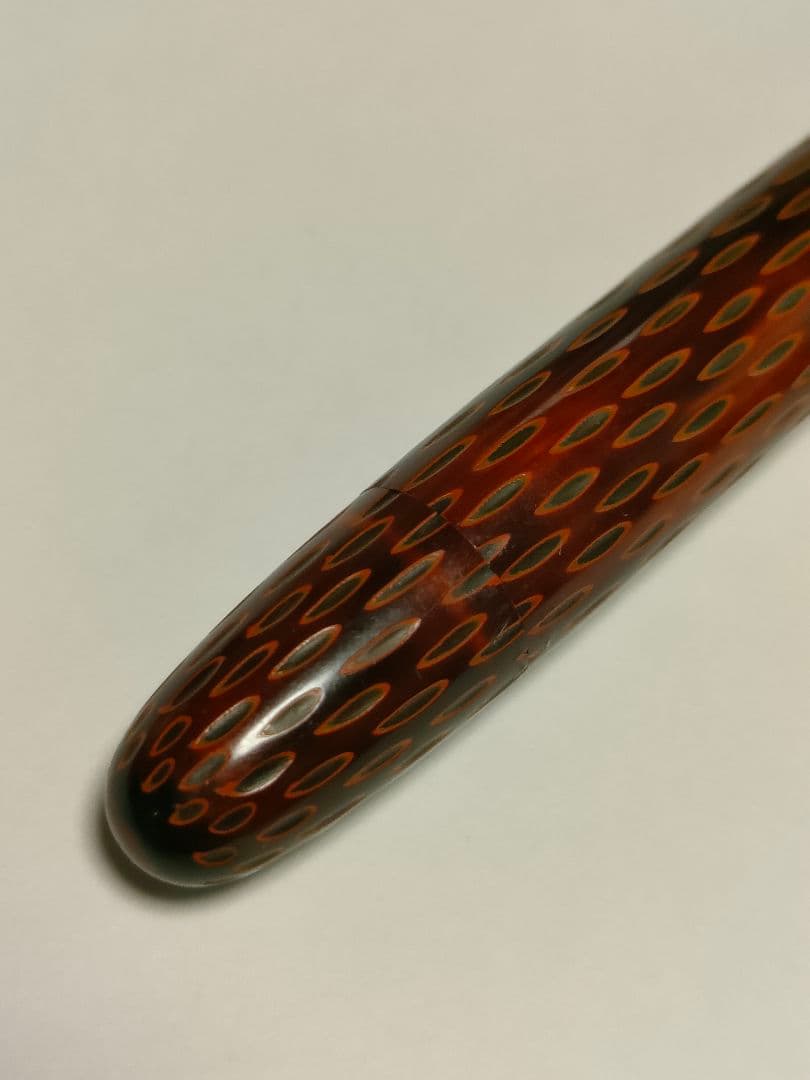 《*え様 四菱　万年筆　14KT 鎌倉彫　ペン先14金　R14K