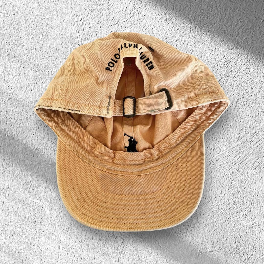 00s【Polo Ralph Lauren】サーモンピンク フェード キャップ