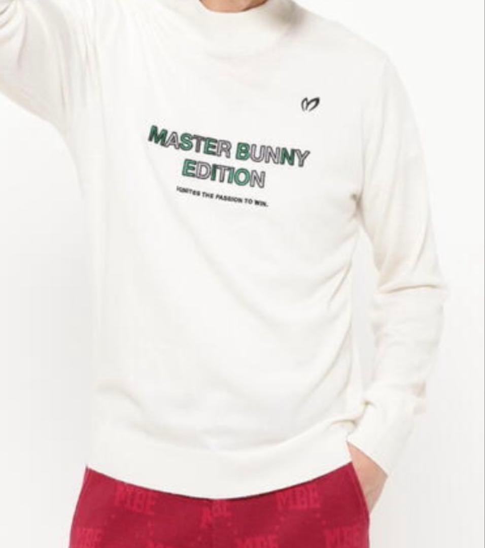 新品 パーリーゲイツ マスターバニー カシミヤ混 タートルネックニット 6LL白