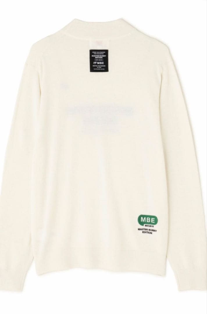 新品 パーリーゲイツ マスターバニー カシミヤ混 タートルネックニット 6LL白