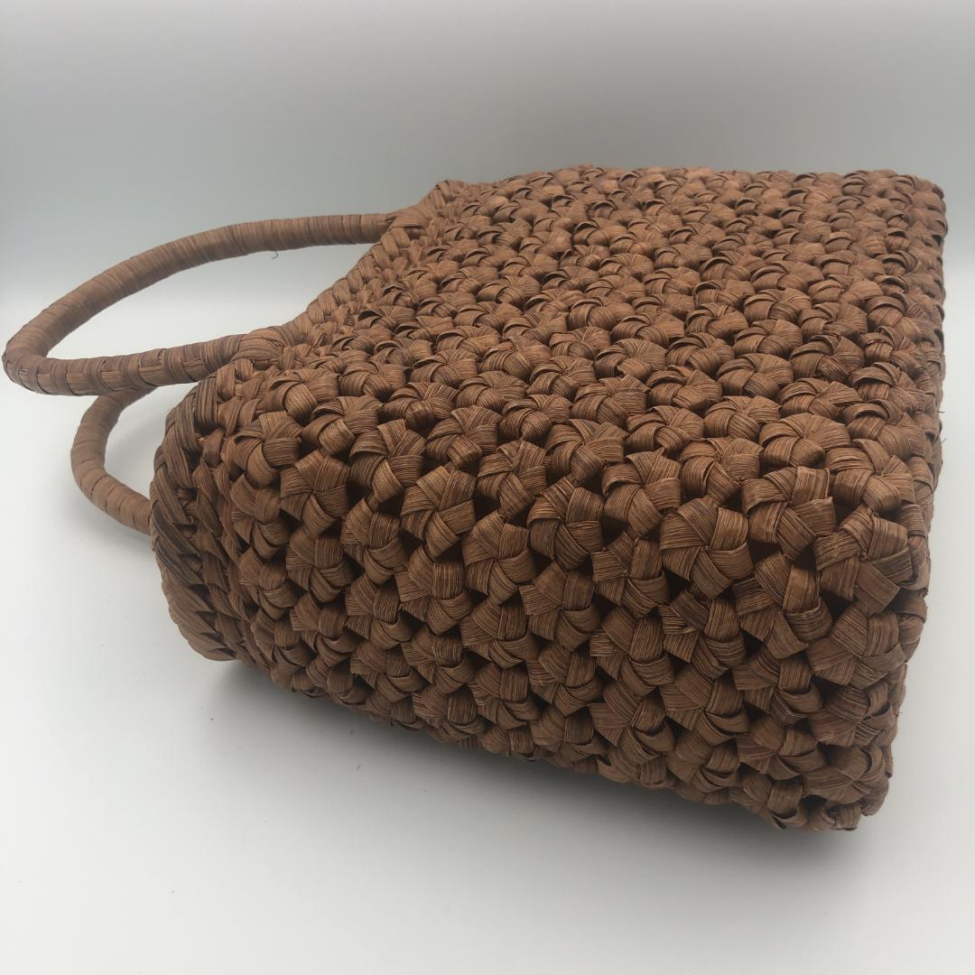 桜　山葡萄バッグ　六角編み　削皮　ハンドバッグ　新品　籠バッグ　日本企画