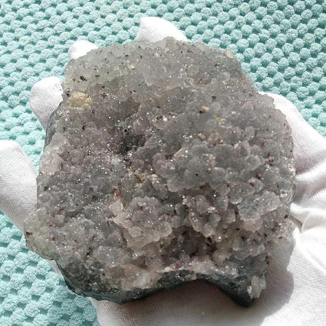 ⑯珍品! ドゥルージーアメジスト ブルー シルバーアメジスト 原石 クラスター