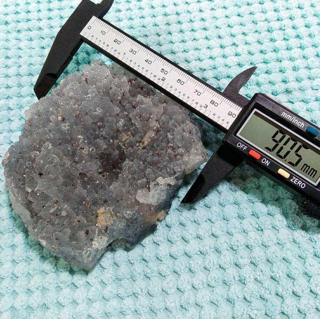 ⑯珍品! ドゥルージーアメジスト ブルー シルバーアメジスト 原石 クラスター