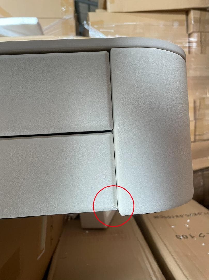 ホワイトモダンドレッサー デスクのみ訳あり品　写真をご確認204-100-02