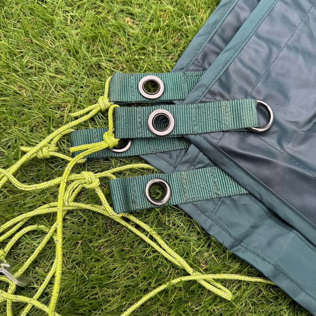 美品 モンベル ビッグタープヘキサ ダークグリーン アルミポール ペグ付