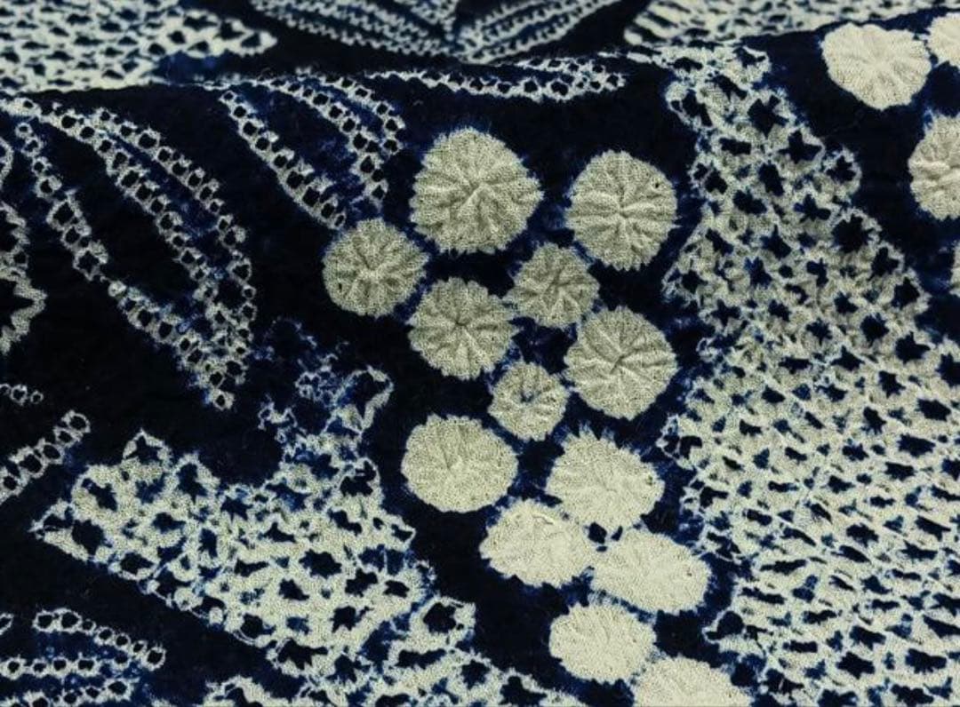 有松鳴海絞り　浴衣　ぶどう