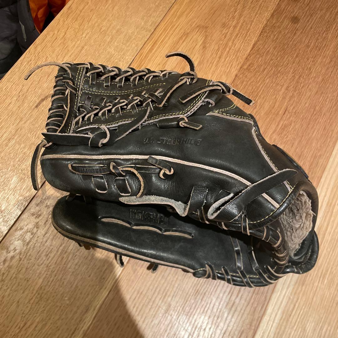 硬式野球　グラブ　左　ワールドペガサス　黒　美品