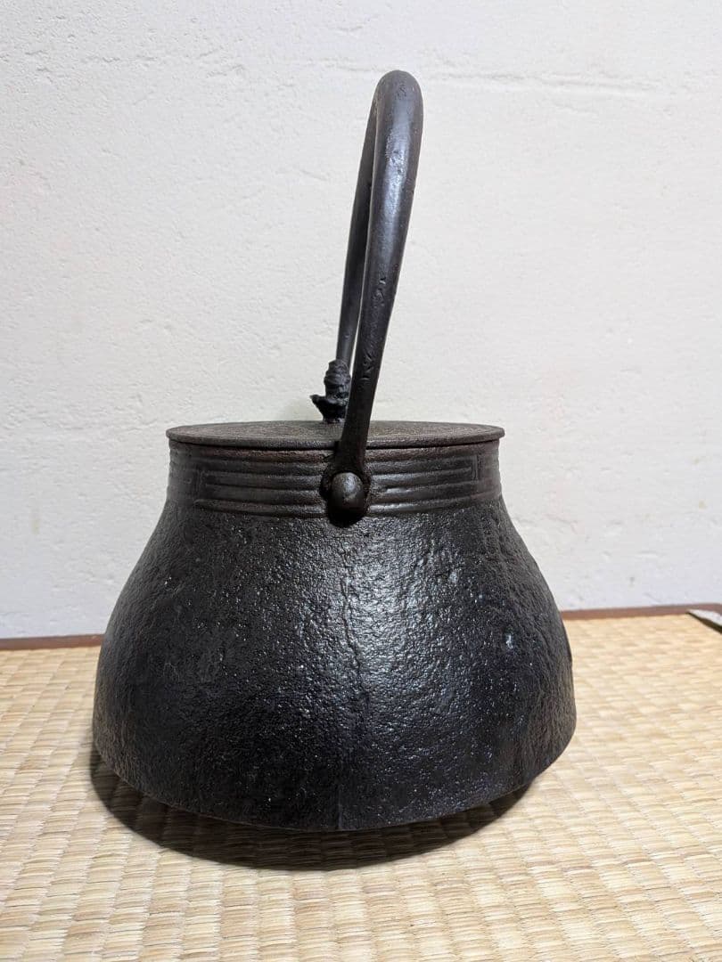 高陽堂造 鉄瓶 2.5L 寿文字 29cm大型 高岡鉄器 茶道具 煎茶道具 骨董