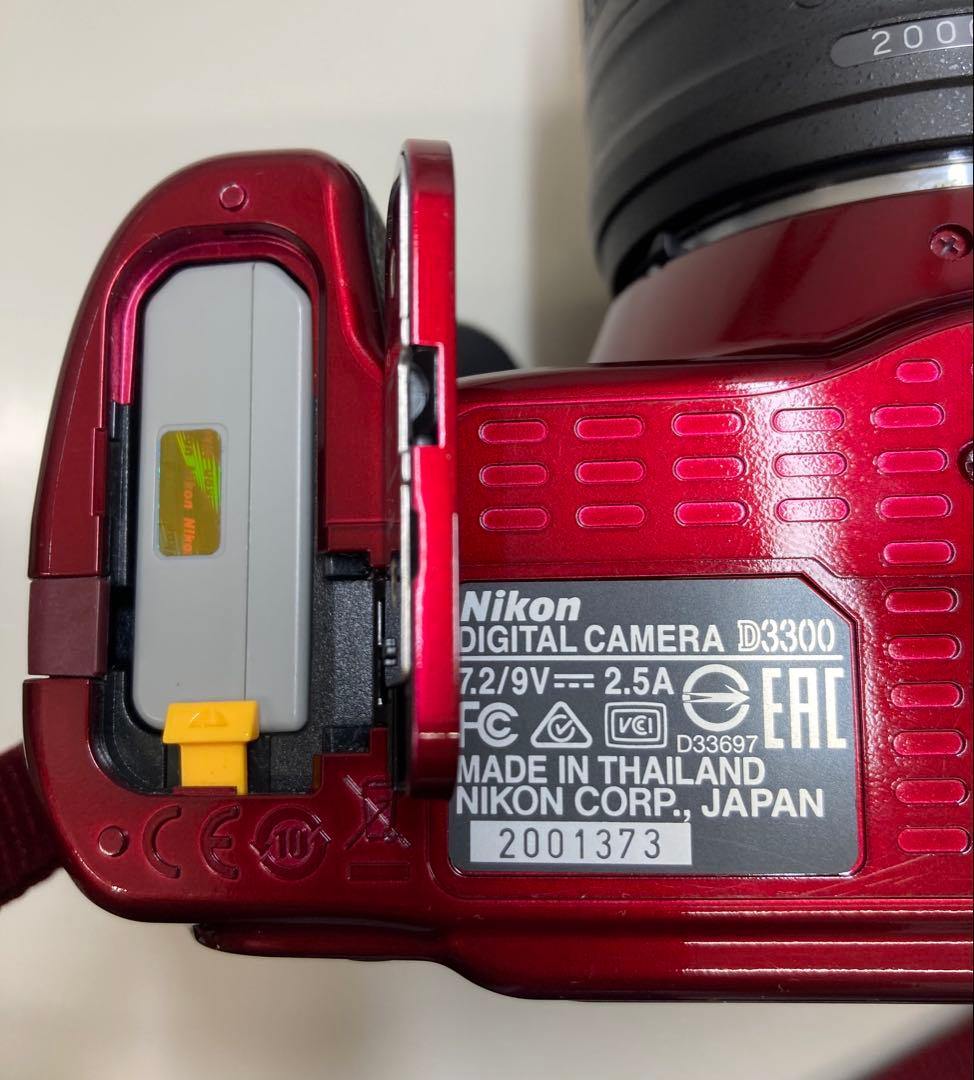 【Nikon】ニコン D3300 ダブルズームキット 赤 デジタル一眼レフカメラ