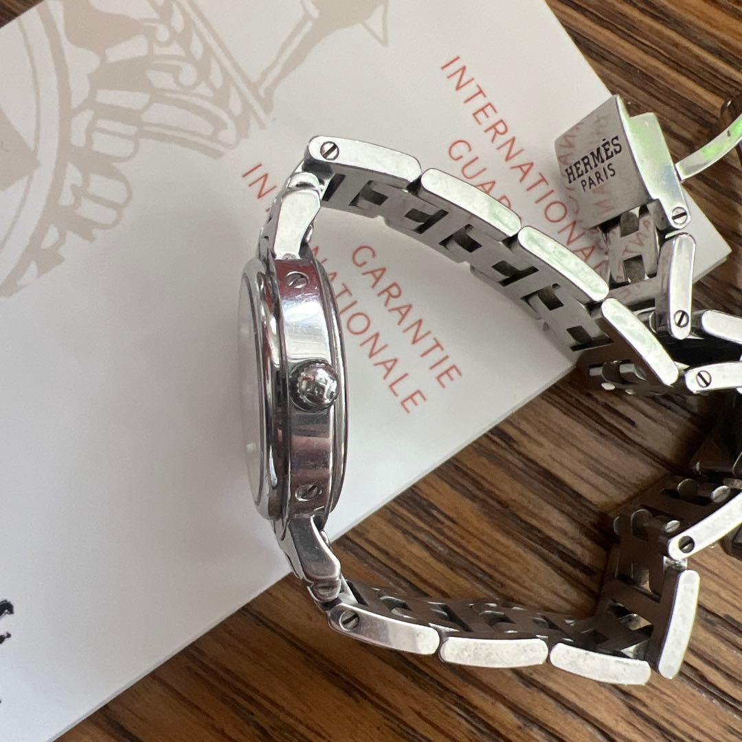 【美品】エルメス HERMES クリッパー ナクレ ピンク ダイヤ シェル