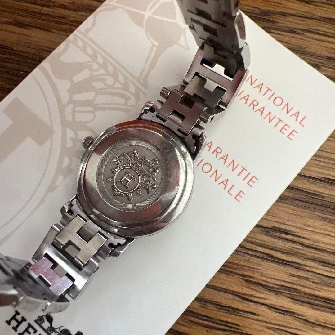 【美品】エルメス HERMES クリッパー ナクレ ピンク ダイヤ シェル