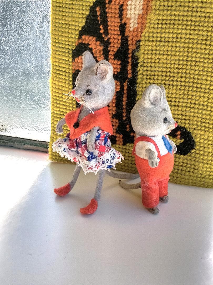 マウスの姉弟　ニャンコに気をつけて！WAGNER　ワグナー　ドイツ　アンティーク