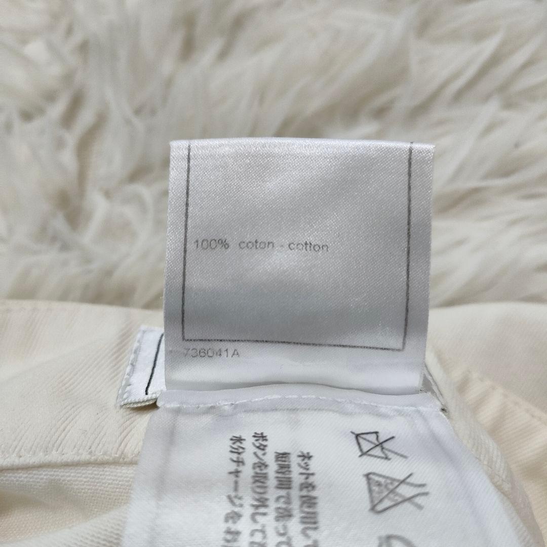 CHANEL チノパン ココマーク ロゴボタン ホワイト系 ストレート 36 S