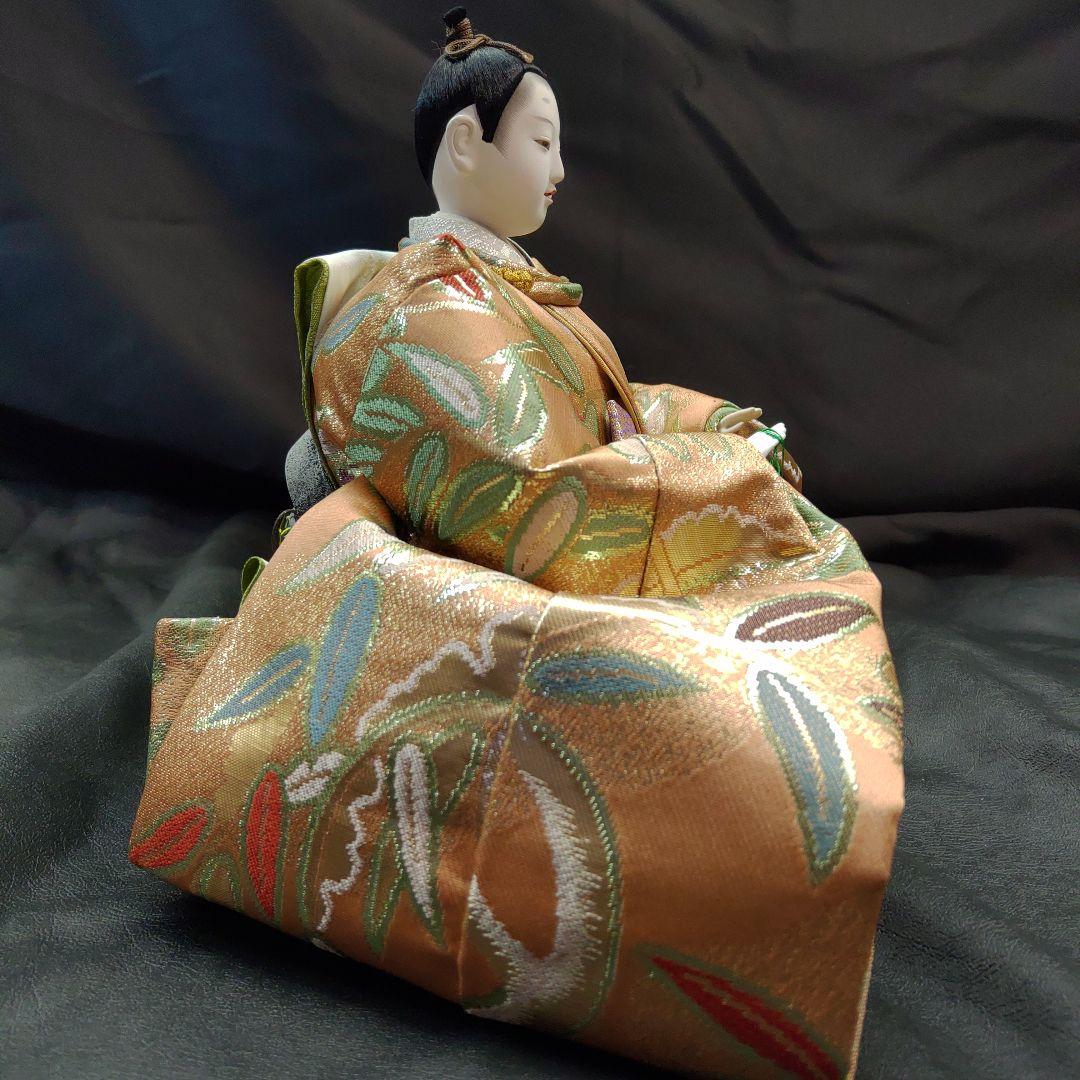 雛人形 京雛新王 平安 光寛作 特上七番 本帯地 正絹着物 未使用品