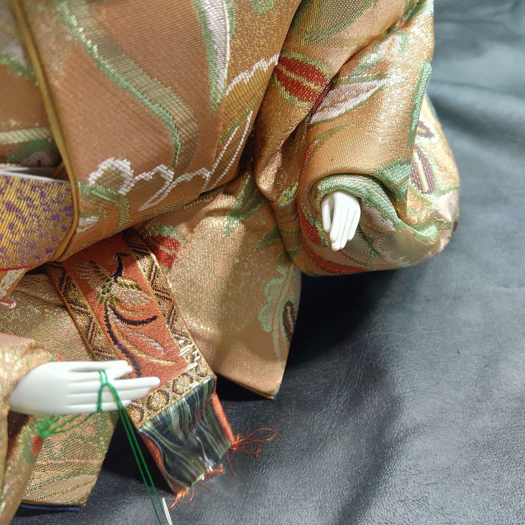 雛人形 京雛新王 平安 光寛作 特上七番 本帯地 正絹着物 未使用品