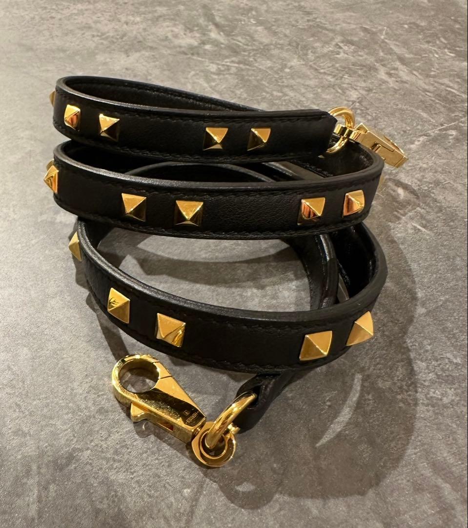 希少HERMESエルメスミニドッグカレバンドリエールスタッズショルダーストラップ