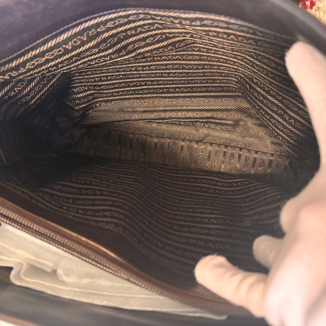 美品　PRADA ショルダーバッグ トートバッグ　レザー シリアル113
