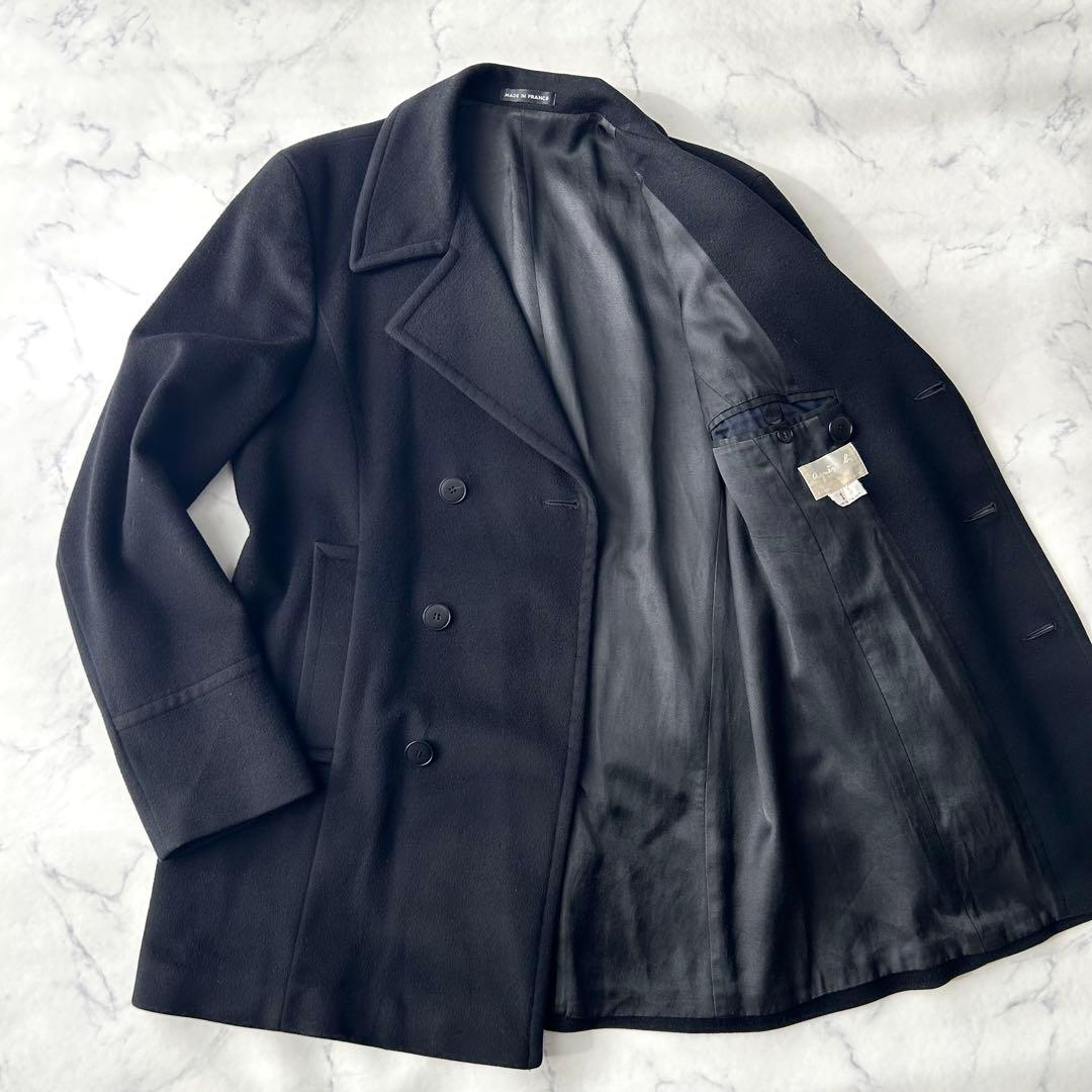 美品✨　希少　90s アニエスベー　フランス製　ウールカシミヤ　ヴィンテージ　黒