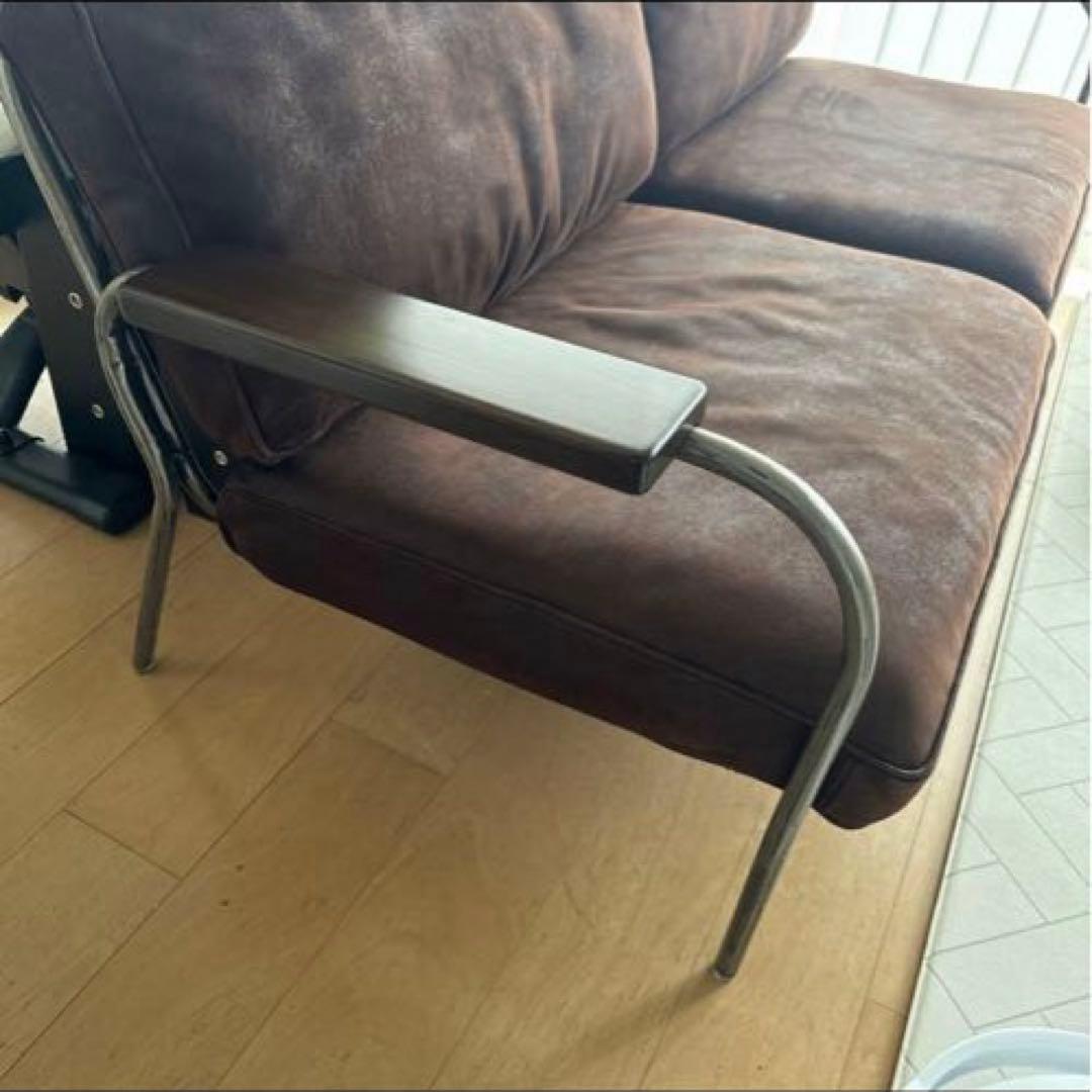 ジャーナルスタンダードファーニチャー　ブラウン 本革2人掛けソファ ラバルソファ