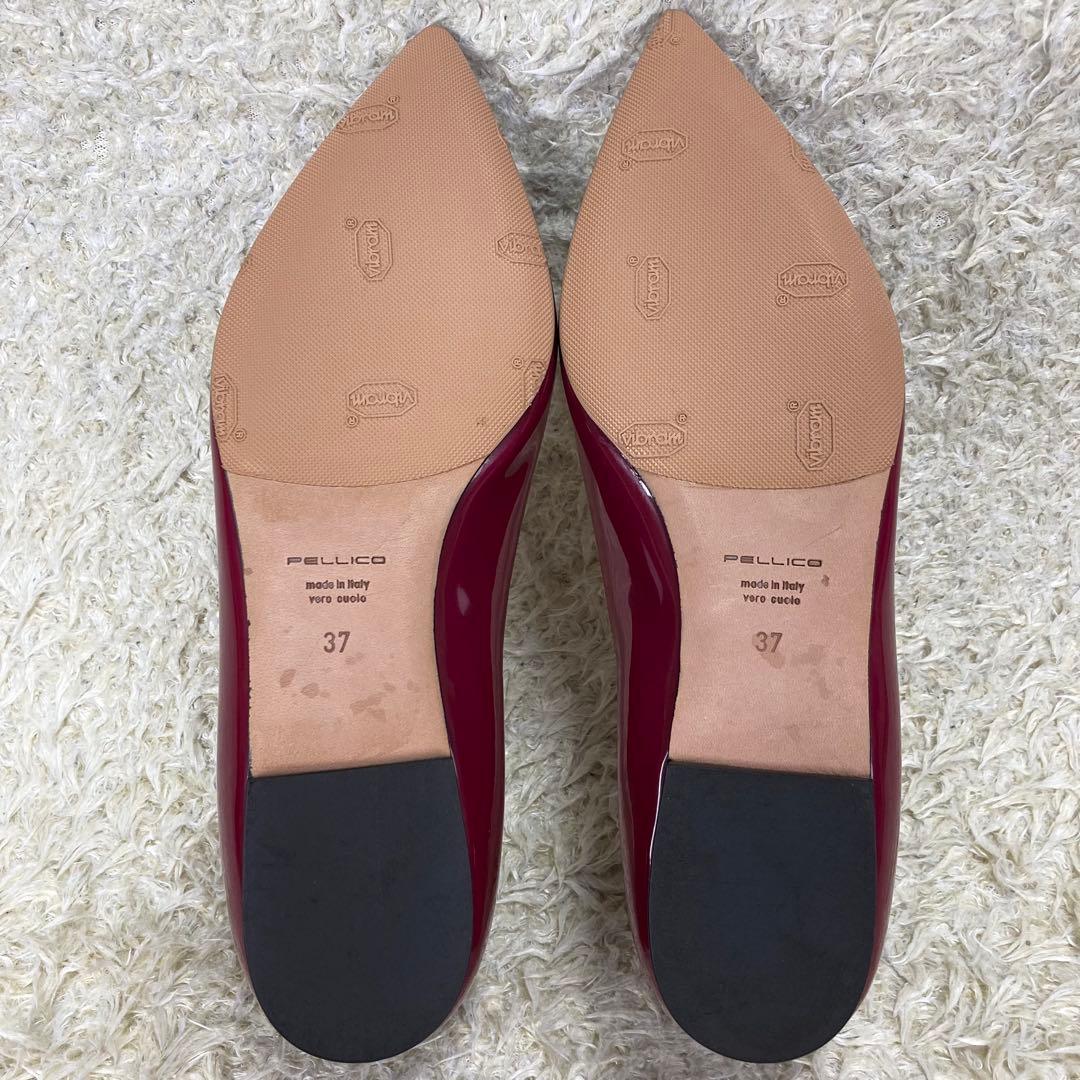 『未使用級』PELLICO ペリーコ アネッリ フラットパンプス エナメル　37