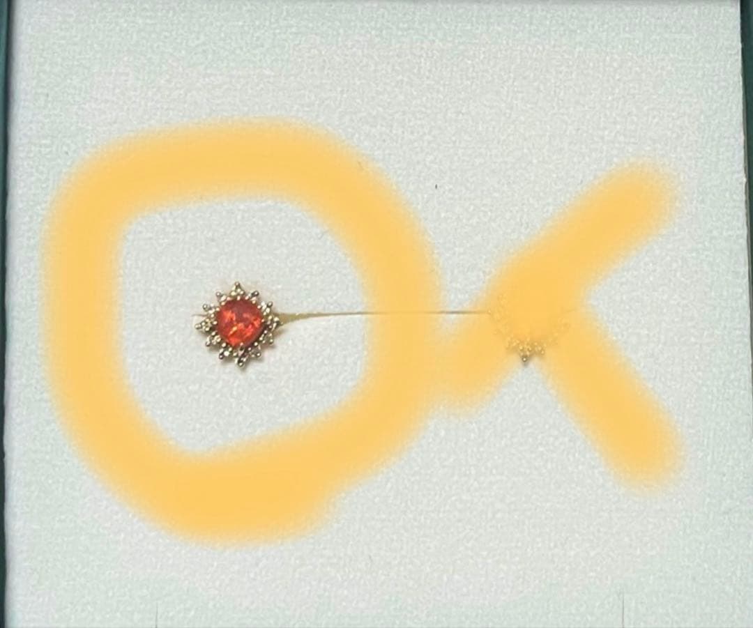 片耳　ビズー bizoux アントゥシュー　ファイヤーオパール　ピアス