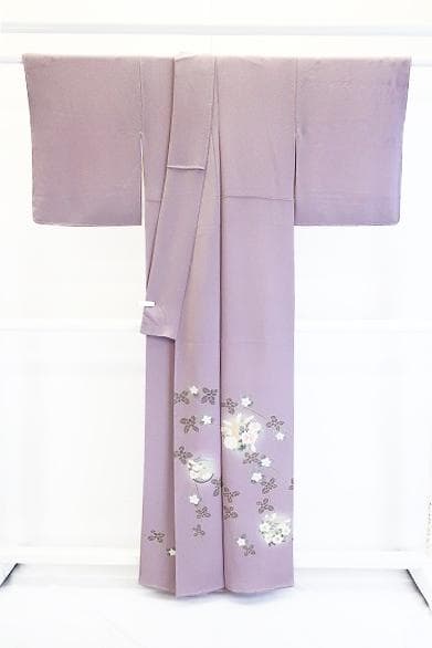 ★専用★未使用品 色留袖 紅藤 縮緬地 枝花 菊 身丈158cm フォーマル