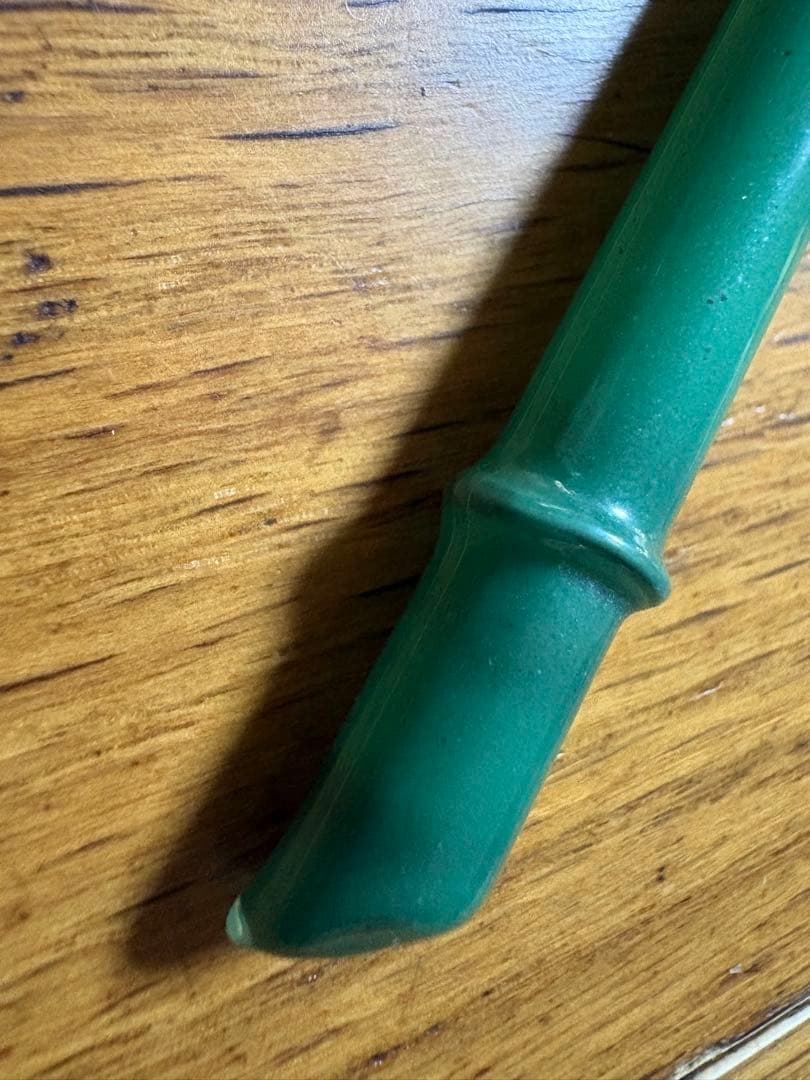 江戸硝子　簪　竹の形　長さ15.5cm 直径7mm 重さ10g