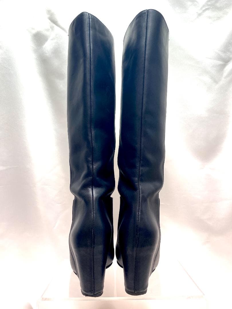エムエムシックス メゾン マルジェラ ロングブーツ MM6 ブラック 37