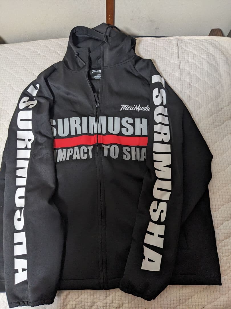 TSURIMUSHA フィッシングスーツ 上下セット ブラック4L