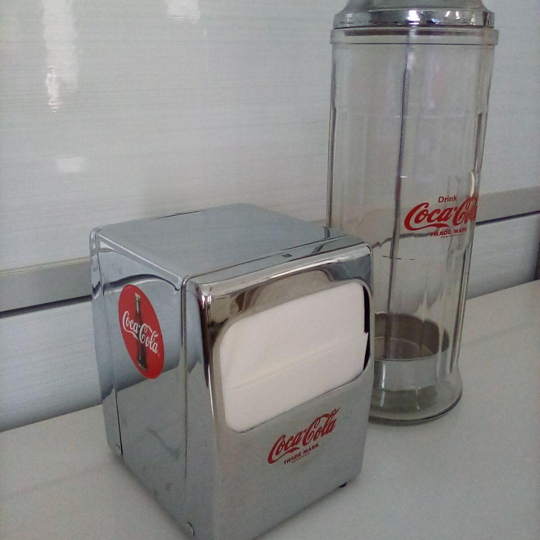希少　コカ・コーラ　ナプキンディスペンサー　ストローケース