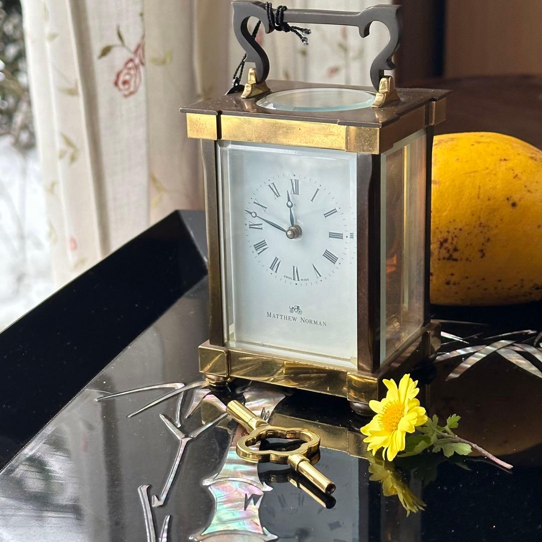 春特別価格‼️宝石王愛蔵マシューノーマン　キャリッジクロック　スイス製