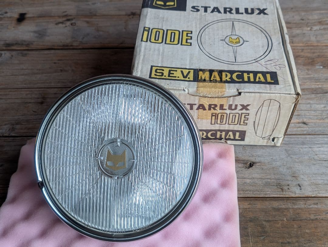 マーシャル 720 ヘッドライト リム付き クリアレンズ 金猫 キティ 箱付き