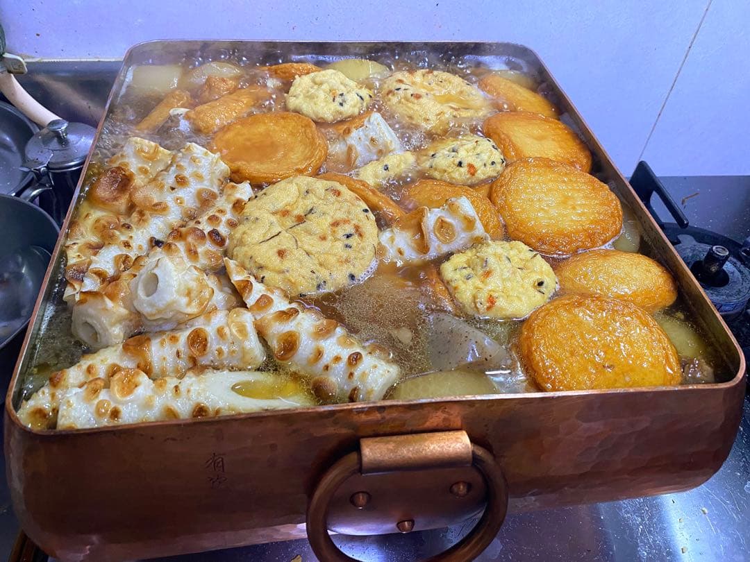 京都有次　特注　特大　純銅おでん鍋　アルミやっとこ鍋