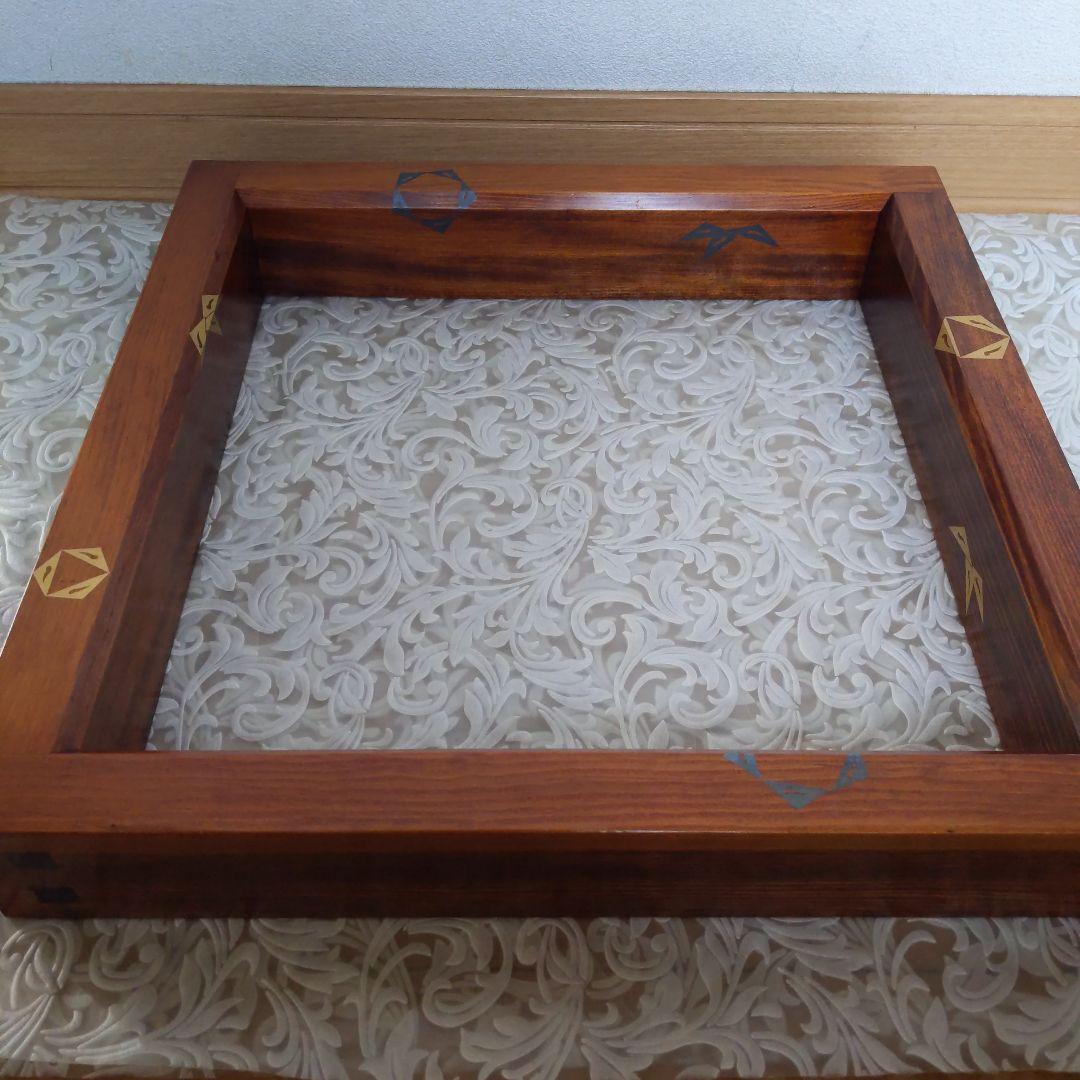 茶道具　炉縁　鱗鶴蒔絵　絵師︰鈴木光入　表千家　裏千家　平安　【匿名配送】