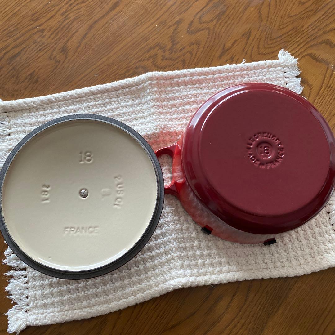 LE CREUSET 両手鍋 18cm レッド
