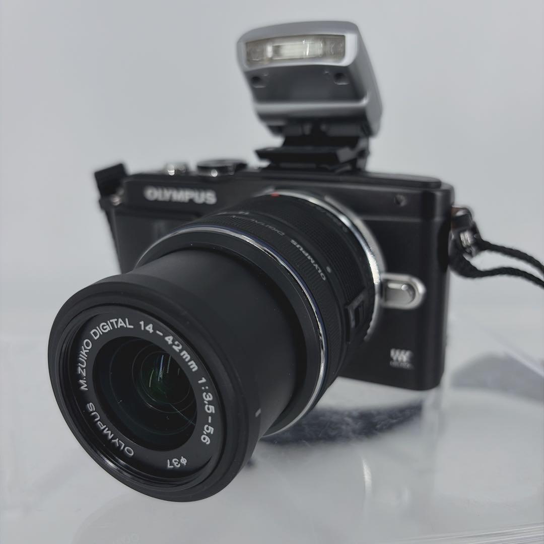 【名機】OLYMPUS PEN Lite E-PL5 黒 ズームレンズ付 854