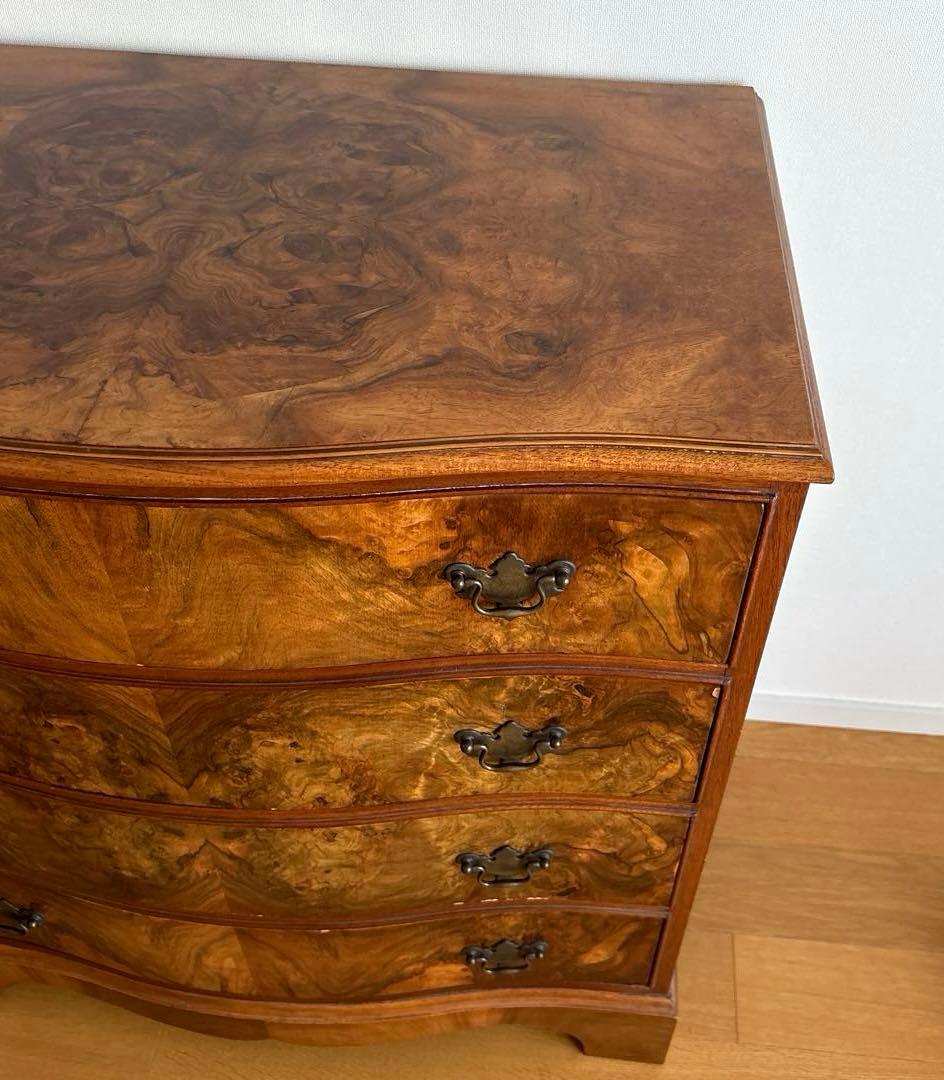 英国アンティーク　ウォールナット チェスト ドロワーズ 4段　イギリス