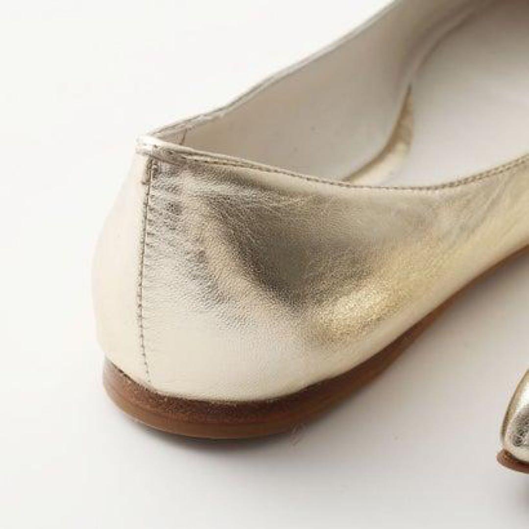 ファビオルスコーニFABIO RUSCONIパンプス ゴールド滑り止め加工済