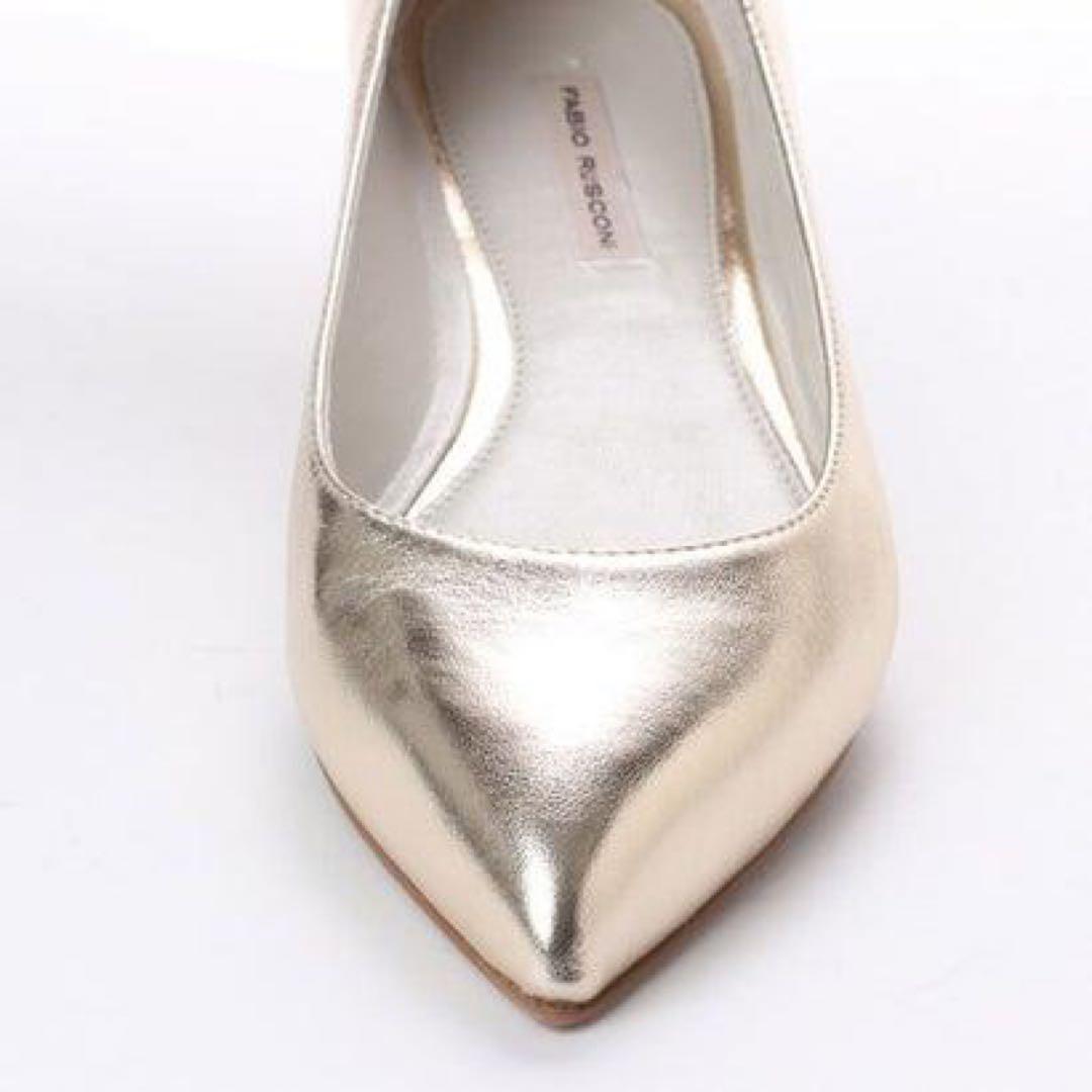 ファビオルスコーニFABIO RUSCONIパンプス ゴールド滑り止め加工済