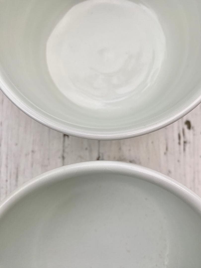 【新品未使用】　亀田大介　白磁高台飯椀　茶碗　小鉢　2個セット　作家もの　李朝