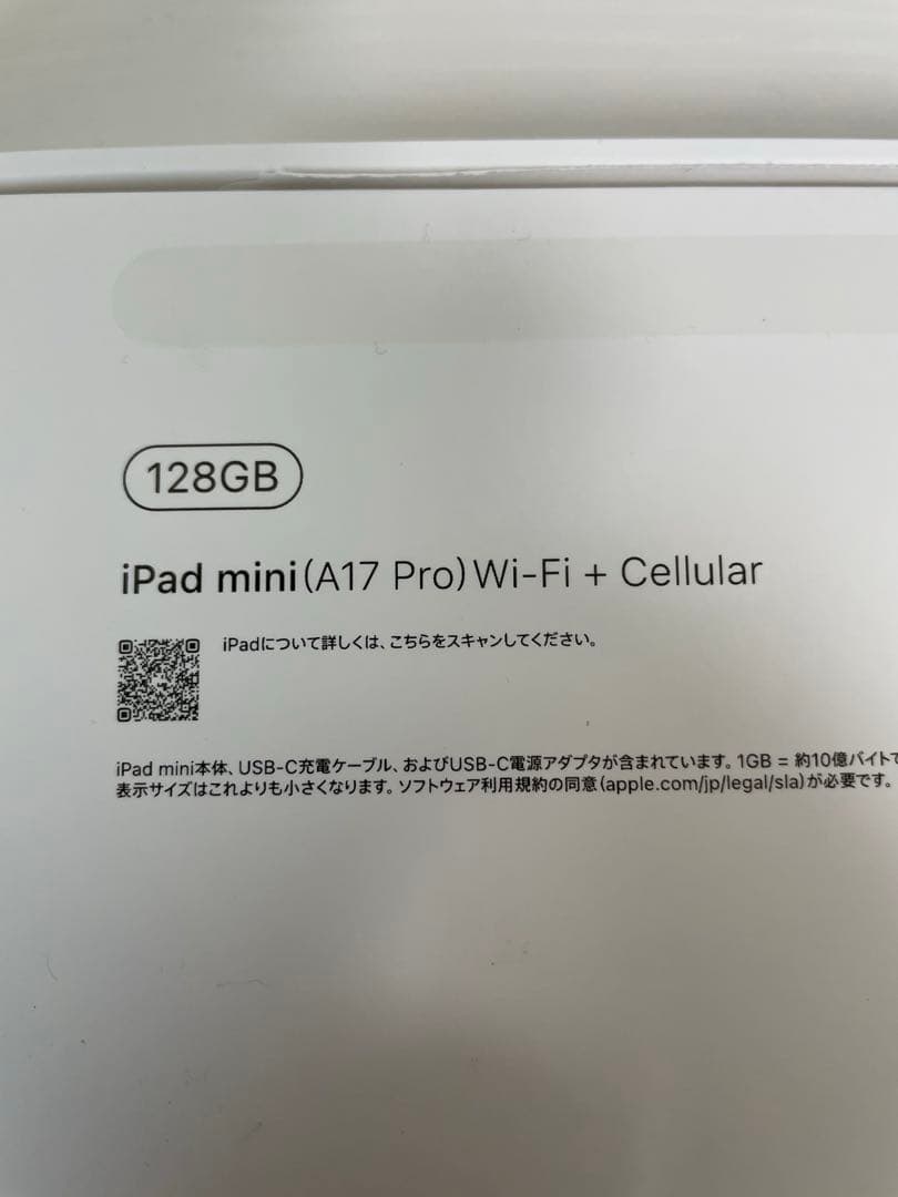 iPad mini（A17 Pro）Wi‑Fi + Cellular 128GB