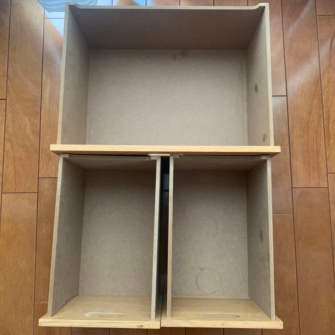 無印良品　スタッキングシェルフ オーク材 2段×2列