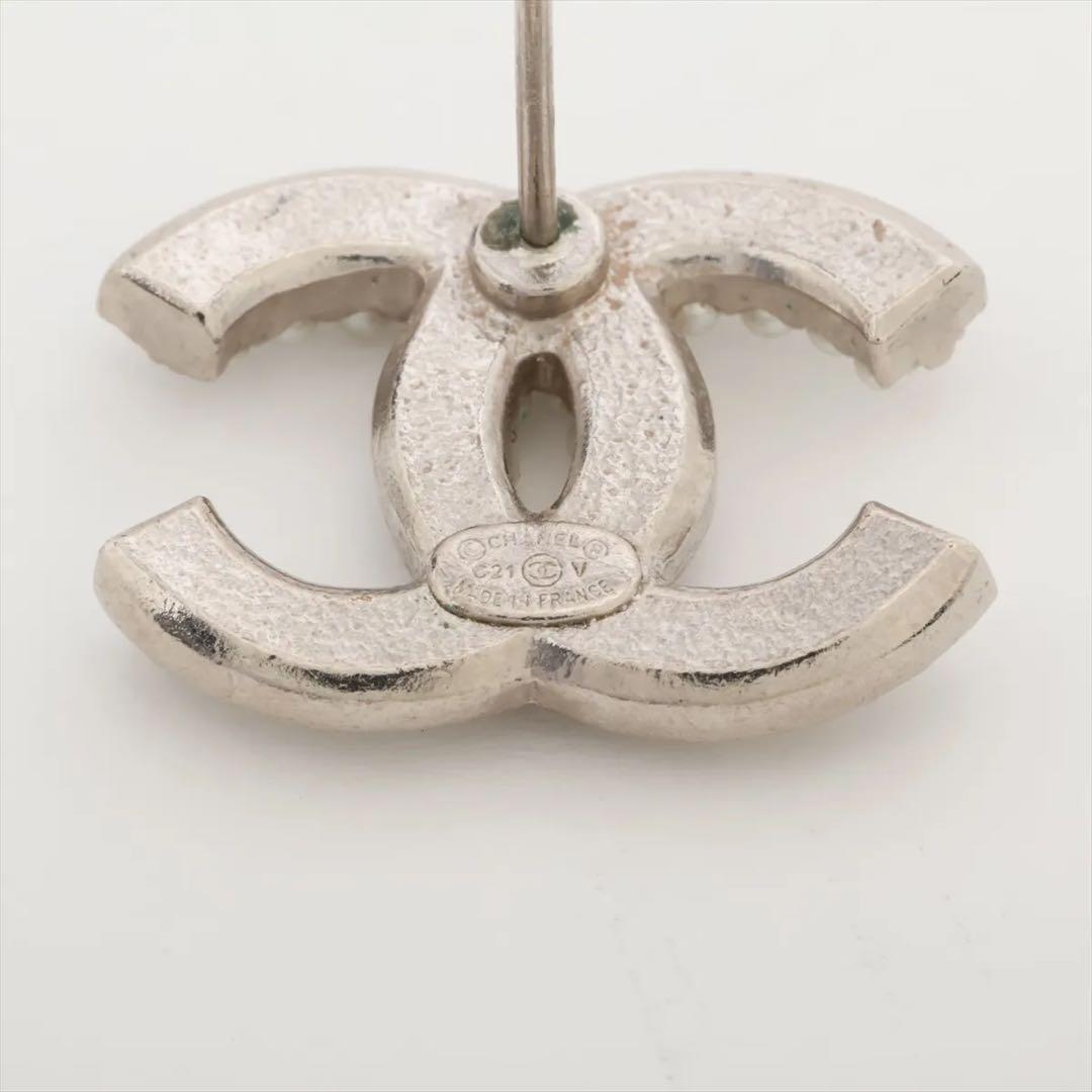 CHANEL ピアス C21V ココマーク　パール　シルバー　ピアス　片耳