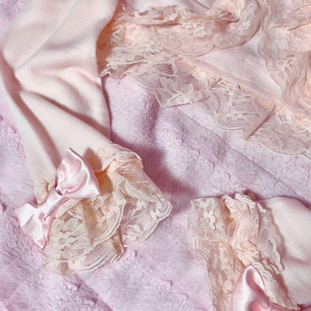 y2k 平成 姫ギャル リズリサ系 当時物 リボン レース ボレロカーディガン