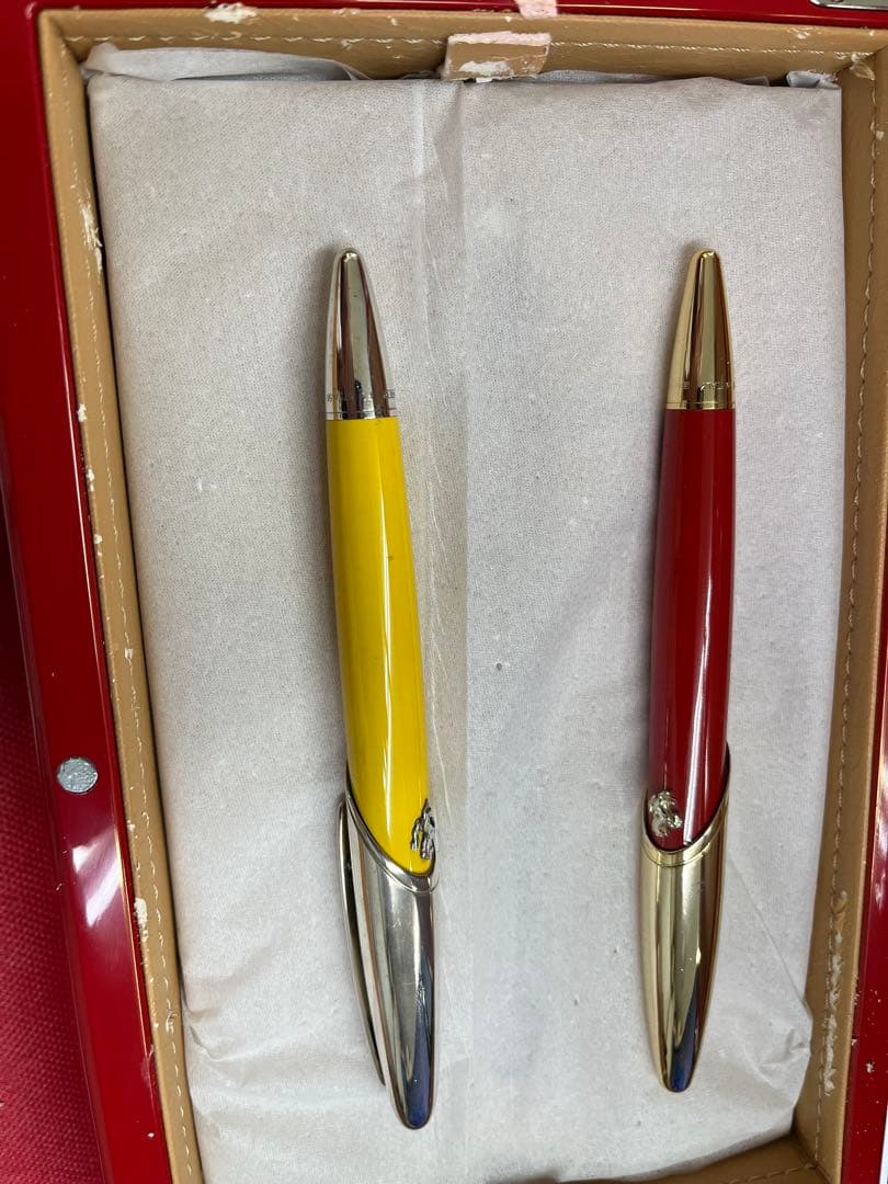 フェラーリ　赤と黄のボールペンセット　シルバー 925