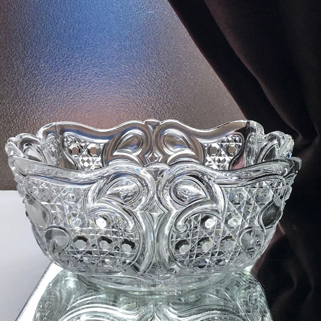 オールドバカラBaccarat極上ボウル★ダイヤモンドとアール・ヌーヴォーの曲線